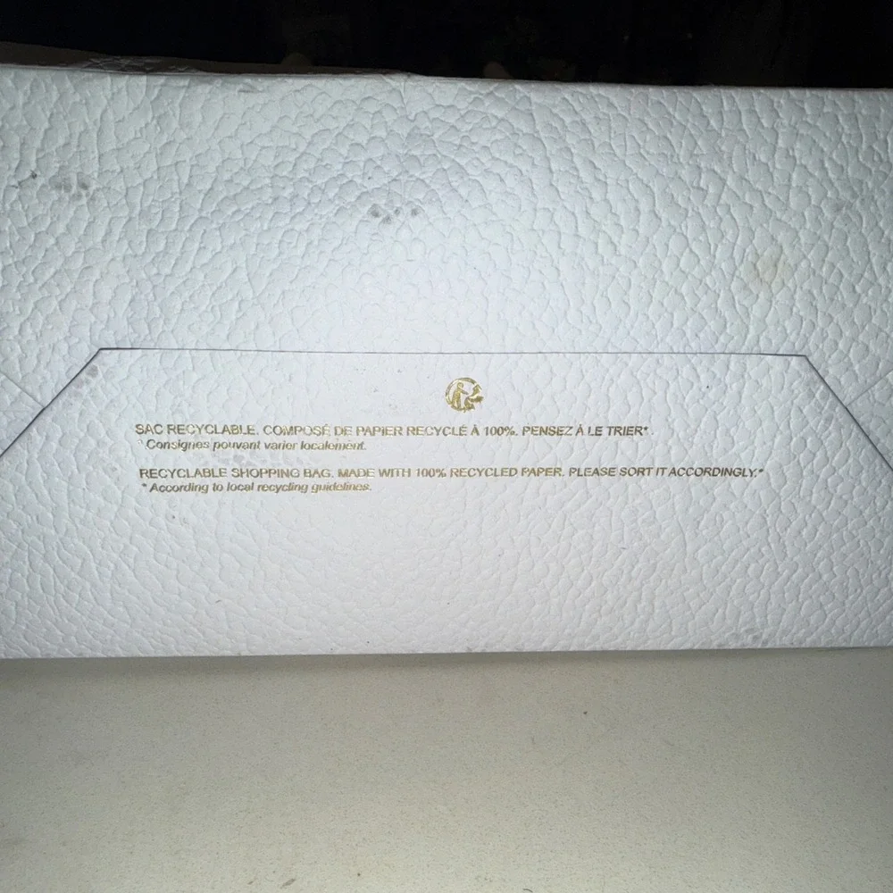 Christian DIOR White Pebble Textured Gift Bag 10.5